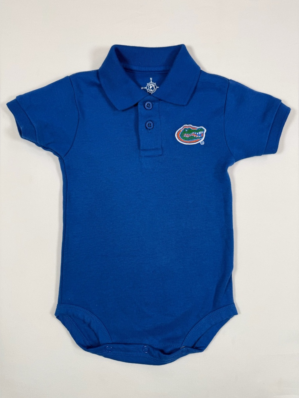 CREATIVE‎ KNITWEAR Florida Gators Baby Blue Polo Bodysuit 3-6M NCAA Football